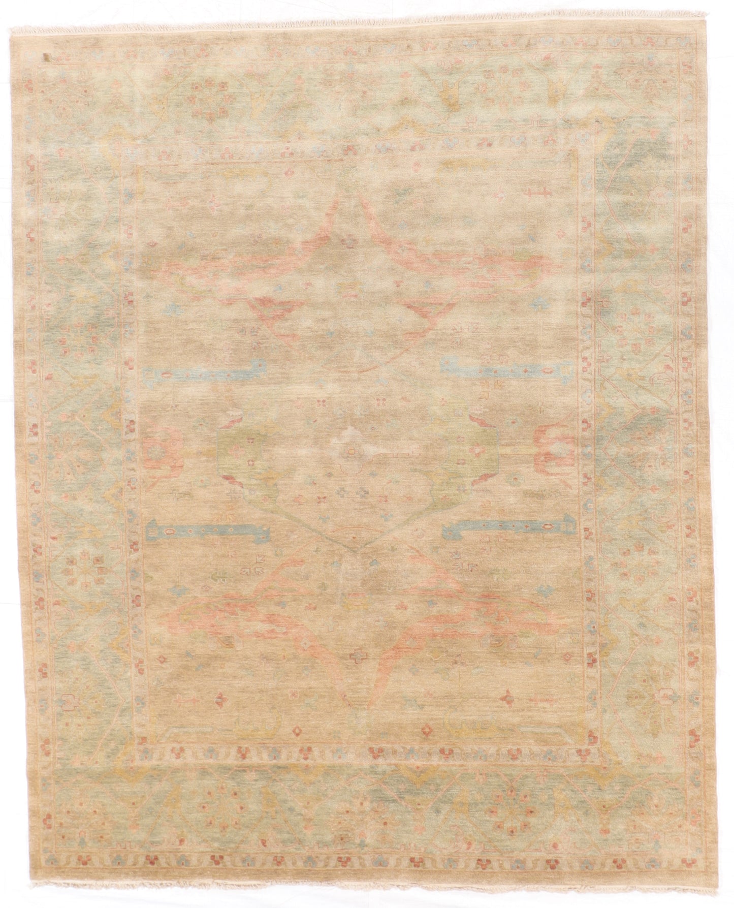 W 8.1 L 9.11 Ziegler 100%Wool Hand-Woven All-Over Design - 58978