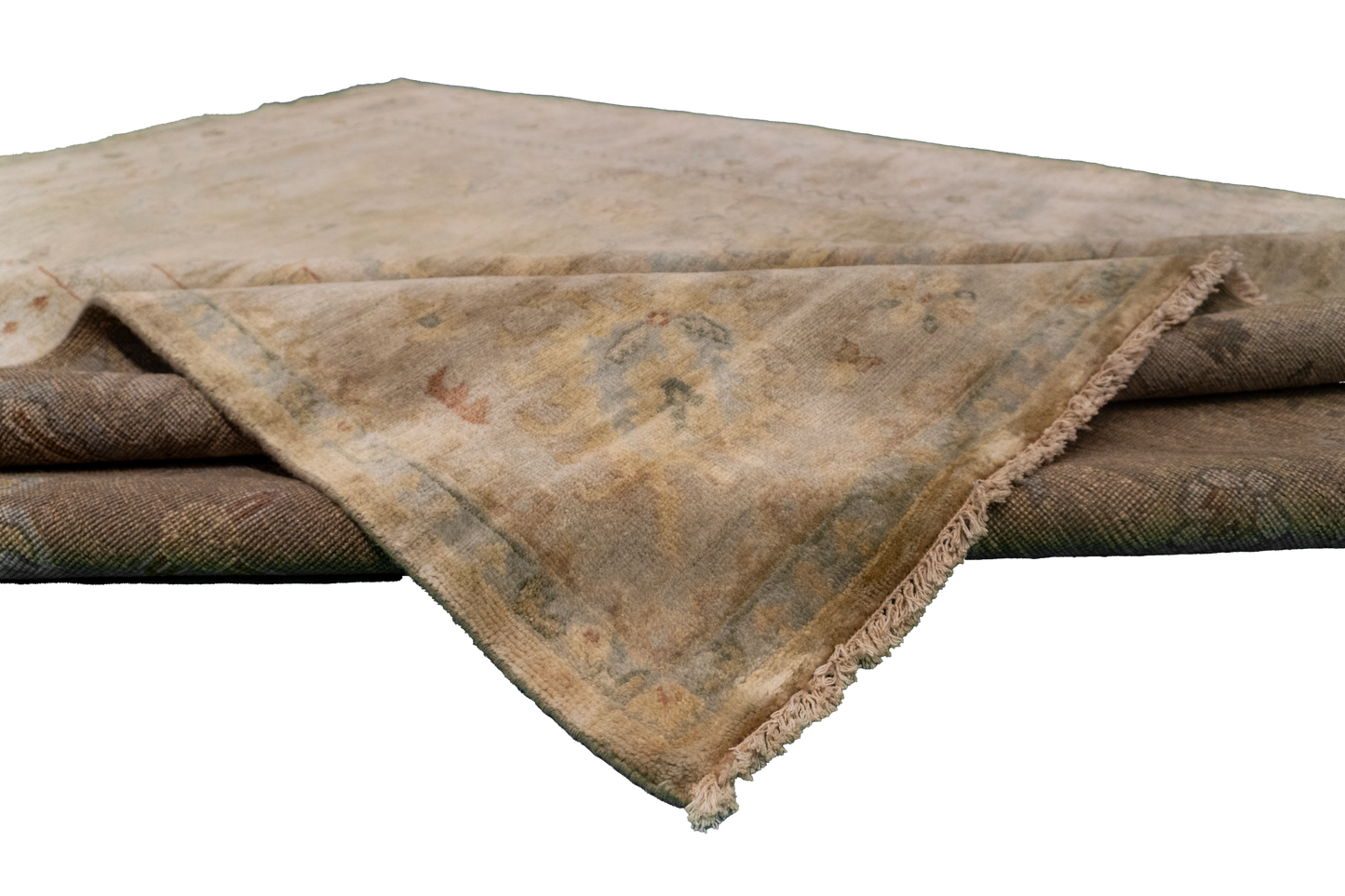 W 8.2 L 9.10 Oushak 100% Wool Hand-Woven All-Over Design - 58979
