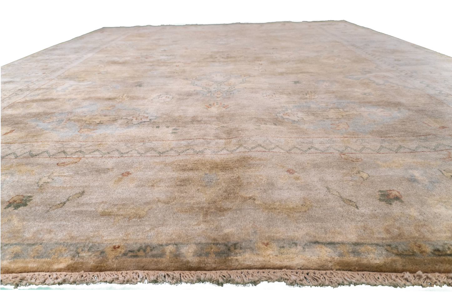 W 8.2 L 9.10 Oushak 100% Wool Hand-Woven All-Over Design - 58979