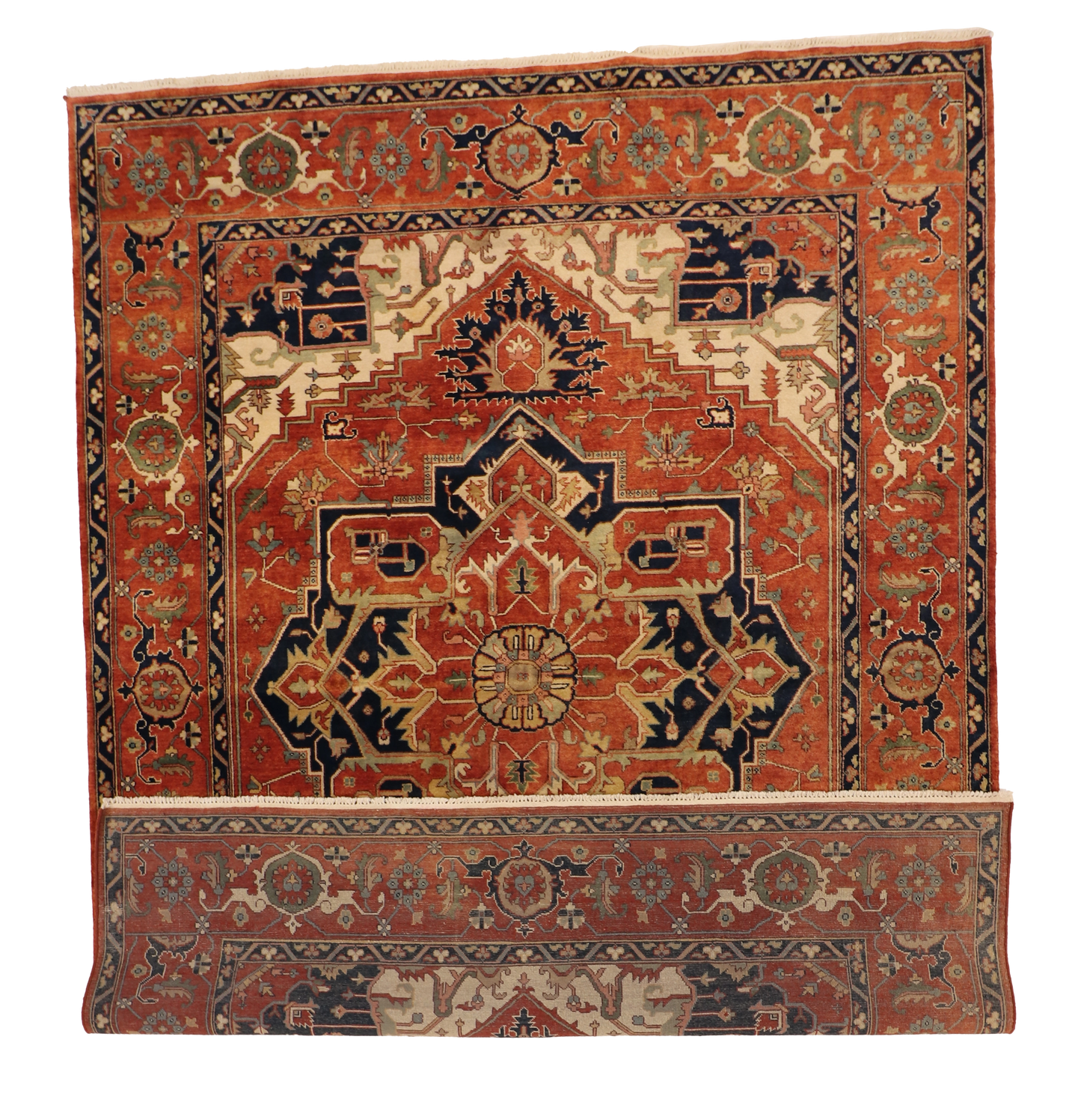 W 8.11 L 11.10 Serapie 100% Wool Hand-Woven All-Over Design - 58989