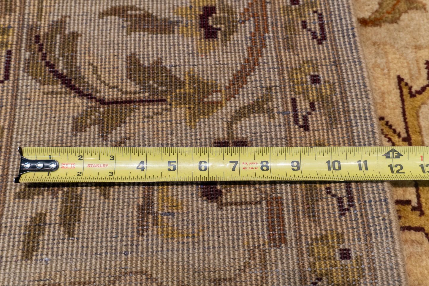 W 7.11 L 10 Mahal 100% Wool Hand-Woven All-Over Design - 58996