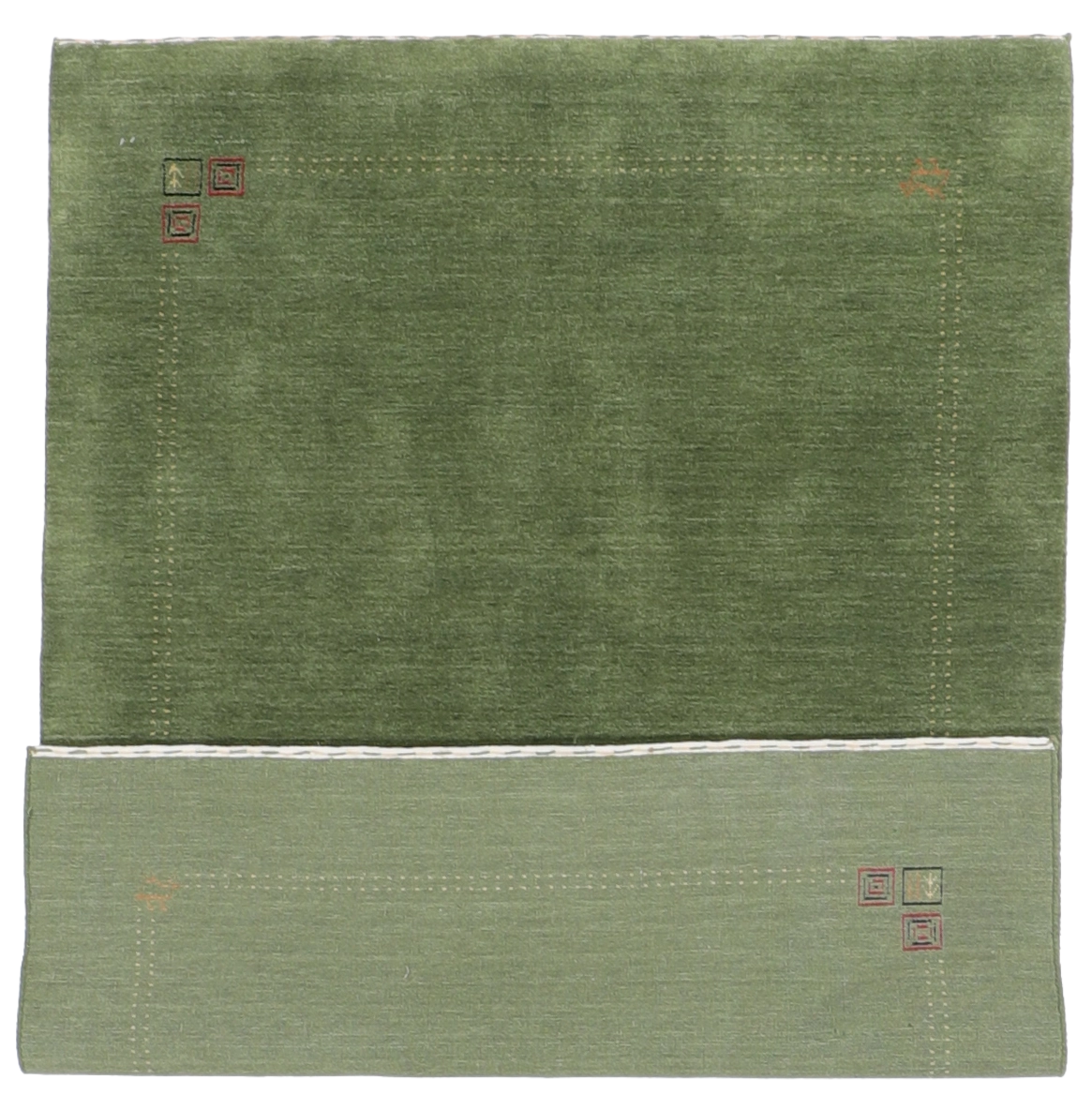 W 4.8 L 6.6 Loribaft 100% Wool Hand-Woven - 59008