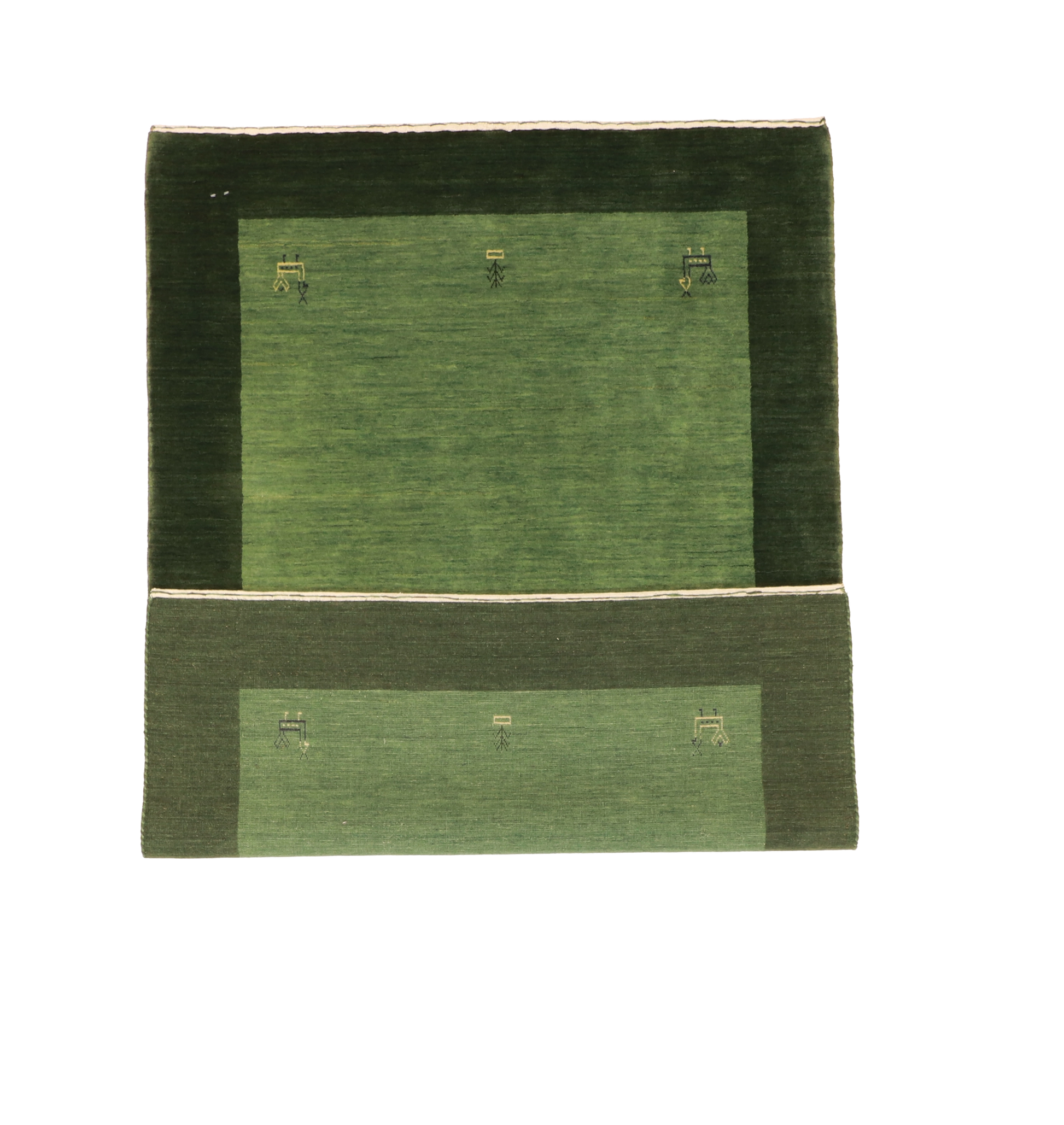 W 4.7 L 6.8 Loribaft 100% Wool Hand-Woven All-Over Design - 59009