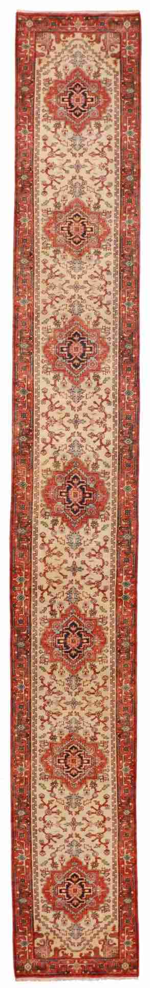 2.9 x 39.7 - Serapie Fine/Wool All Over Rectangle - Finest Hand-Knotted Quality Wool - 59214