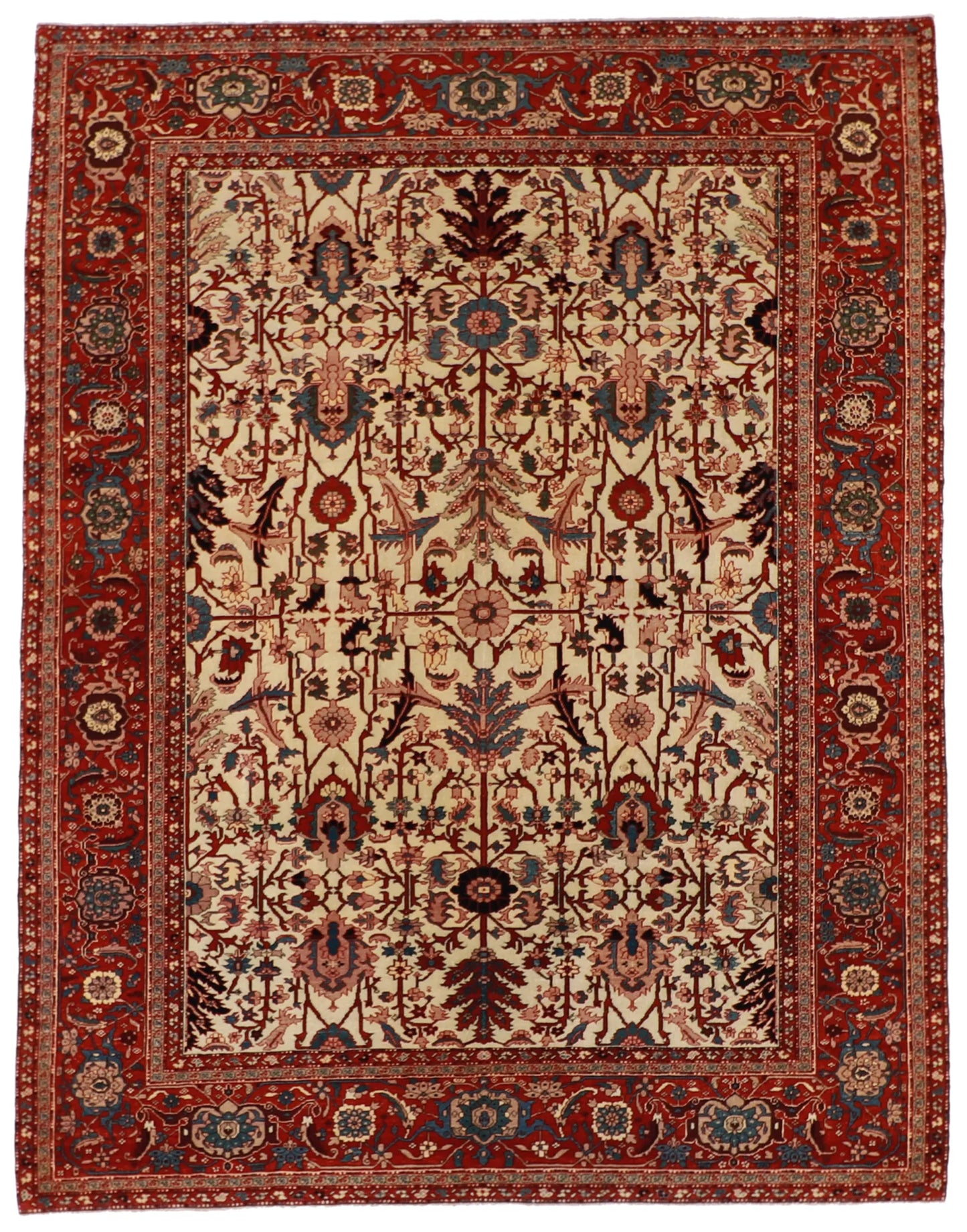 8 x 10.4 - Serapie Wool Traditional Rectangle - Finest Hand-Knotted Quality Wool — 59230