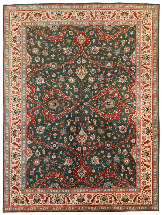 9.60 x 12.90 - Tabriz Fine/Wool Floral Rectangle - Finest Hand-Knotted Quality Wool — 59232