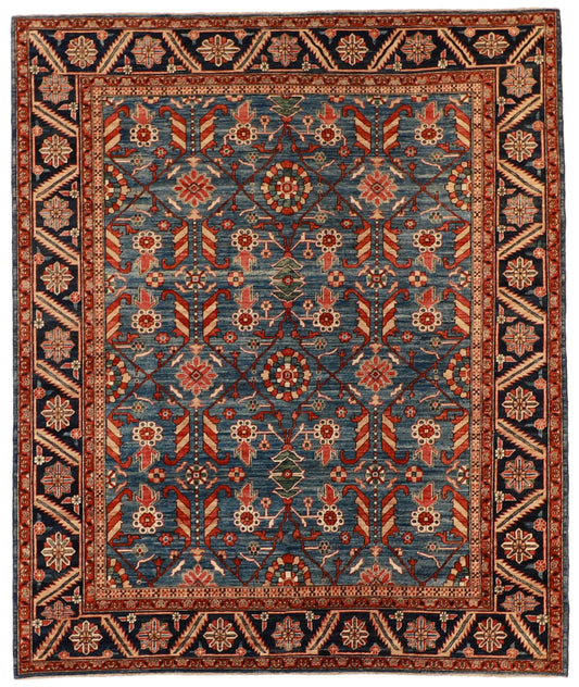 8.3 x 9.11 - Serapie Wool Traditional Rectangle - Finest Hand-Knotted Quality Wool — 59241