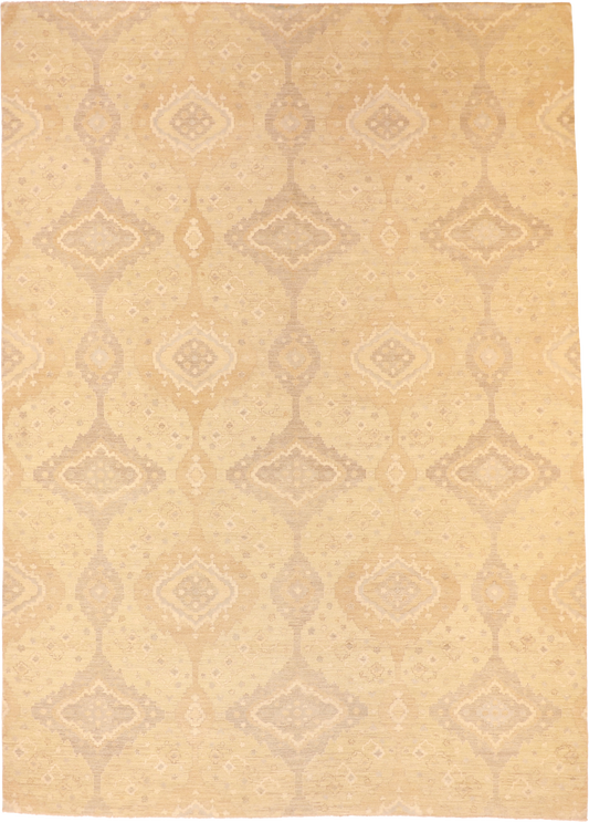 W 10 L 13.10 Malayer 100% Wool Hand-Woven Geometric Design - 59296
