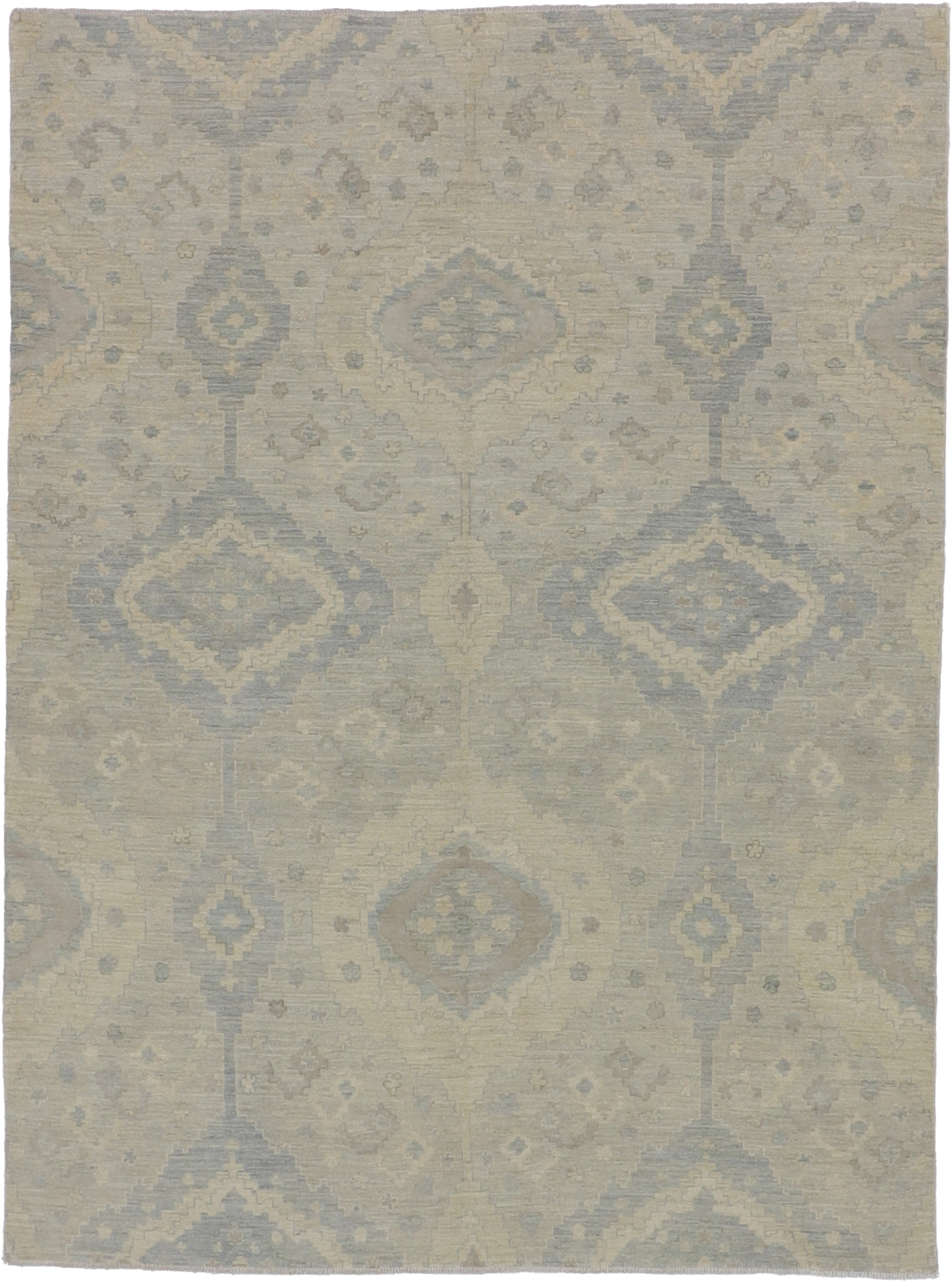W 6 - L 8 - Zanjan Wool Transitional Rectangle - Finest Hand-Knotted Quality Wool - 59322