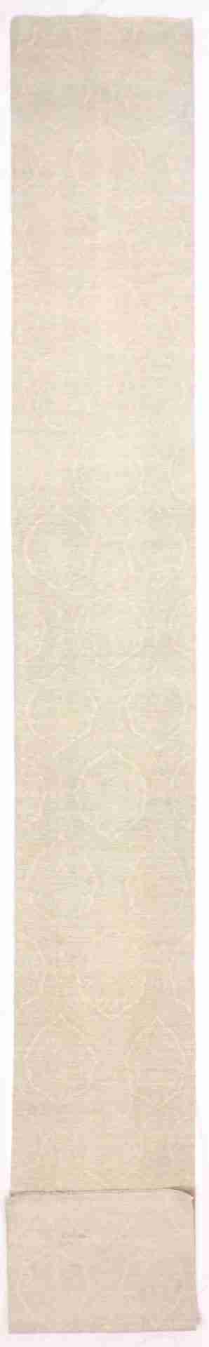W 2.6 L 19.7 Tabriz Wool And Silk Blend Hand-Woven Geometric Design - 59333