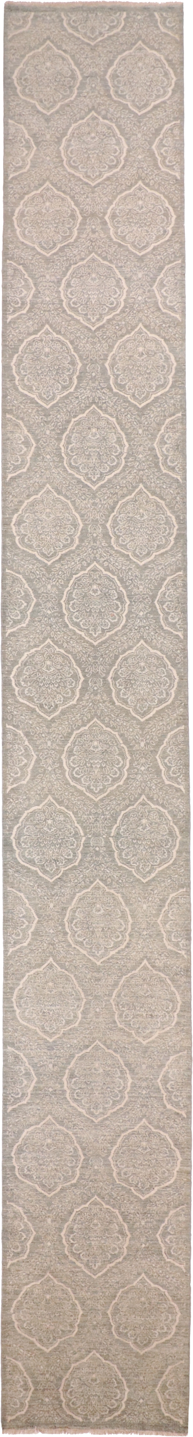 W 2.6 L 19.7 Tabriz Runner 100% Wool Hand-Woven All-Over Design - 59334