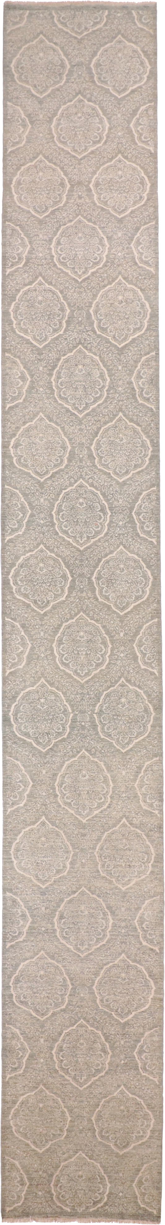 W 2.6 L 19.7 Tabriz Runner 100% Wool Hand-Woven All-Over Design - 59334