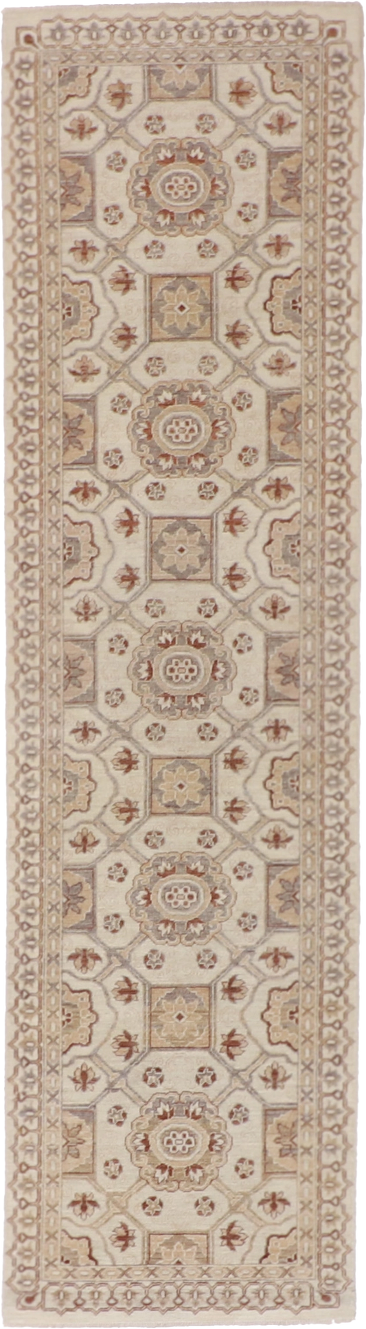W 2.7 L 9.7 Ziegler Runner 100% Wool Hand-Woven All-Over Design - 59339