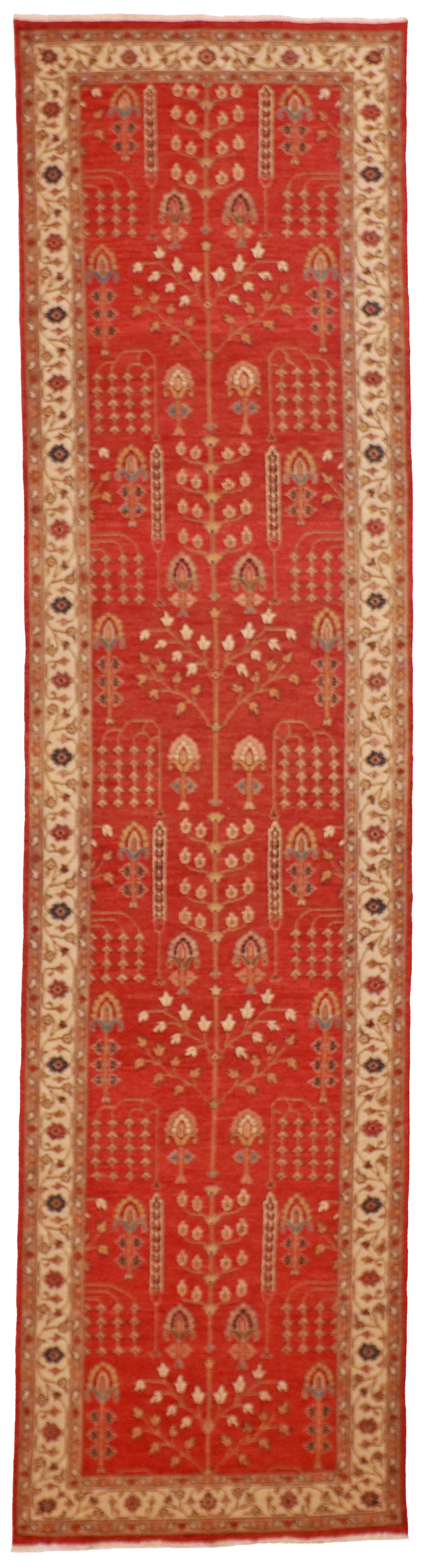 W 14.2 L 11.9 Tree of Life 100% Wool Hand-Woven Geometric Design - 59374