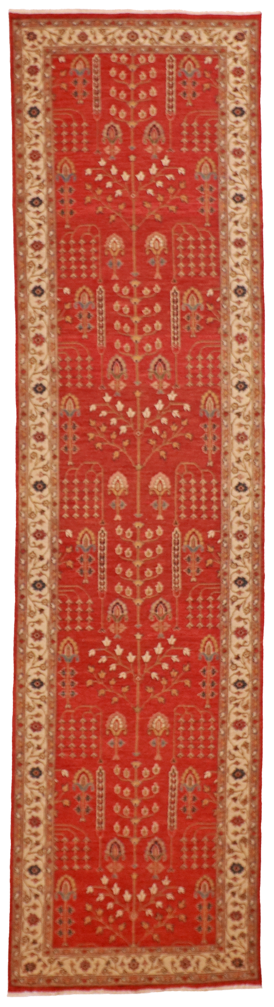 W 14.2 L 11.9 Tree of Life 100% Wool Hand-Woven Geometric Design - 59374