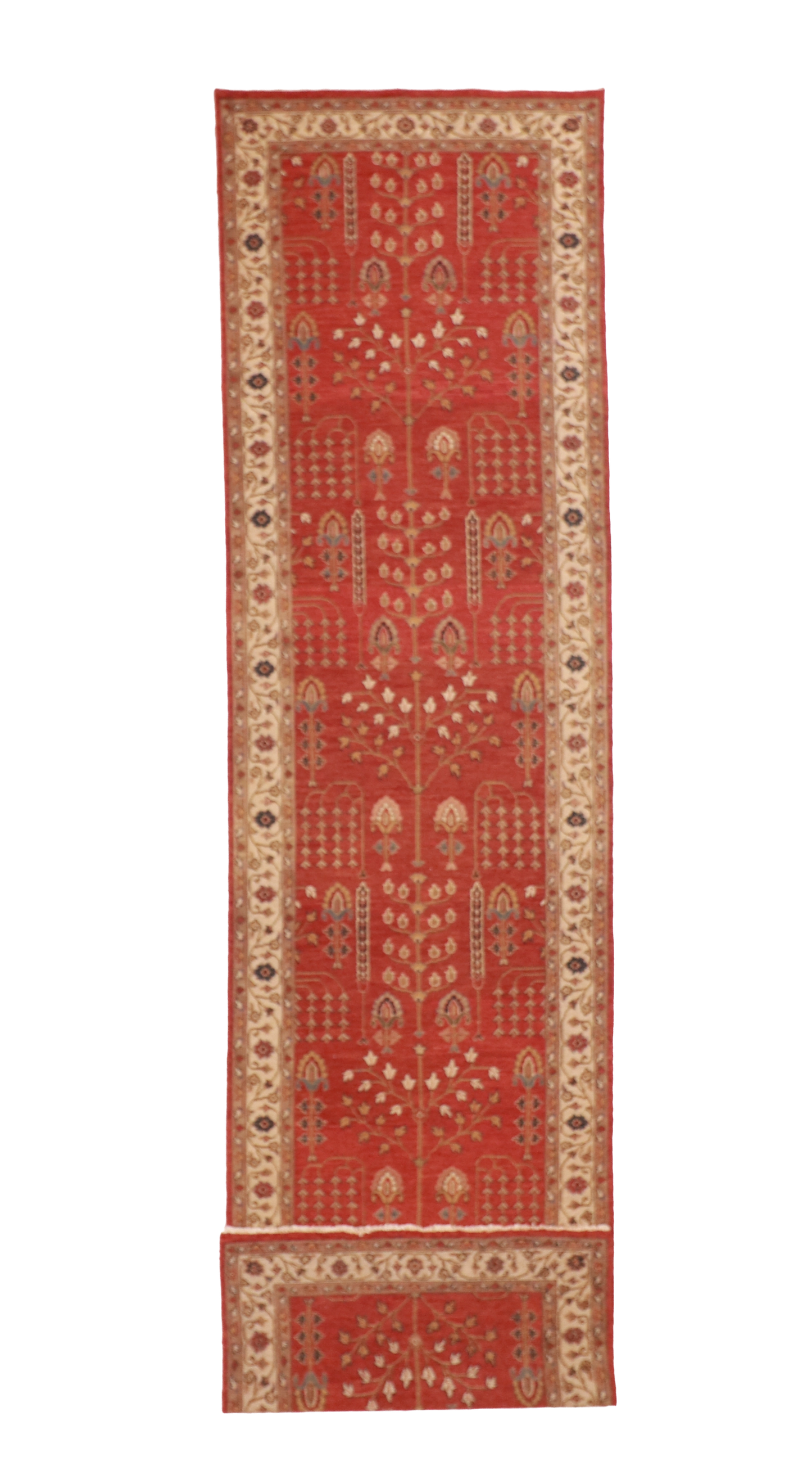 W 14.2 L 11.9 Tree of Life 100% Wool Hand-Woven Geometric Design - 59374