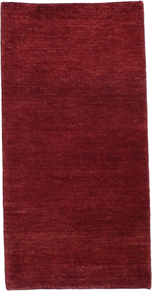 W 2.5 - L 4.7 Gabbeh Runner 100% Wool Hand-Woven Geometric Design - 59411