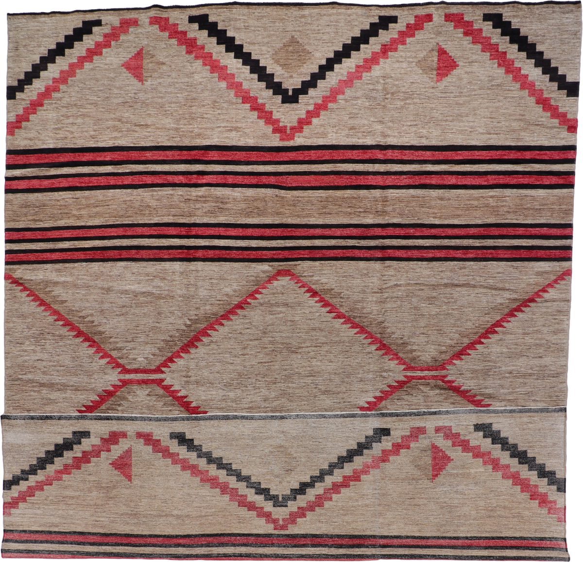 W 11.10 L 14.9 Navajo 100% Wool Hand-Woven All-Over Design - 59469