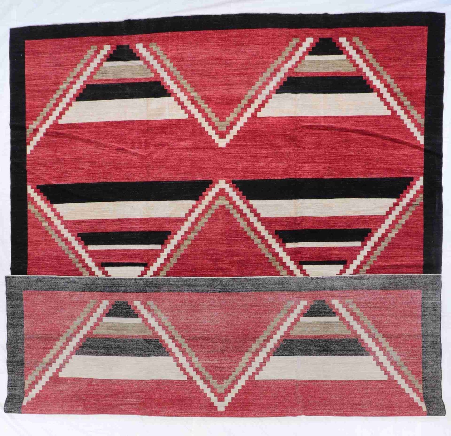 W 12 - L 15 - Navajo Fine/Wool All Over Rectangle - Finest Hand-Knotted Quality Wool - 59470