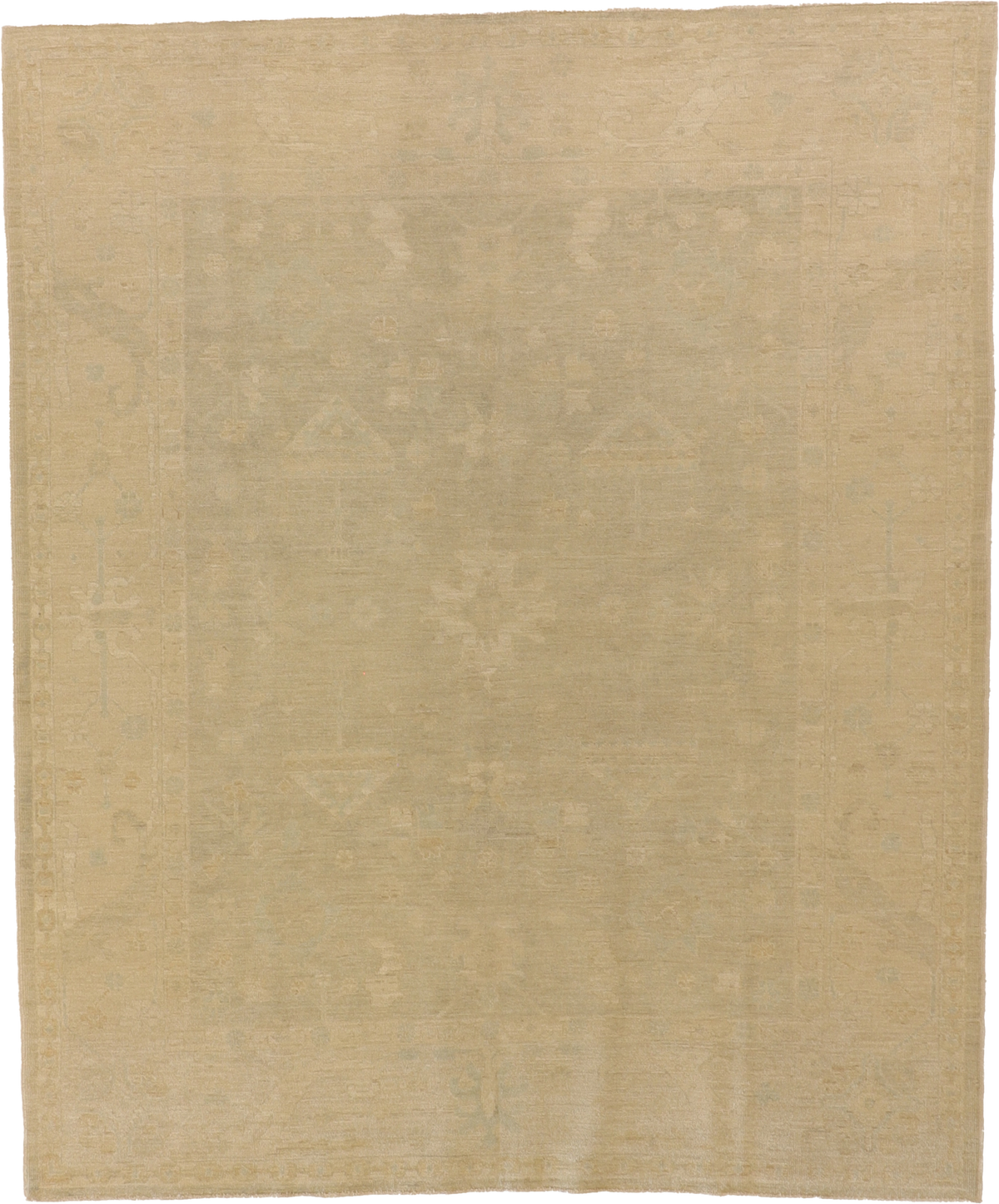 W 8.2 L 10 Mahal 100% Wool Hand-Woven All-Over Design - 59490