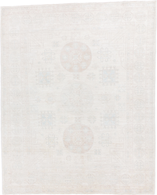 W 7.11 - L 9.11 - Malayer Wool Transitional Rectangle - Finest Hand-Knotted Quality Wool - 59492