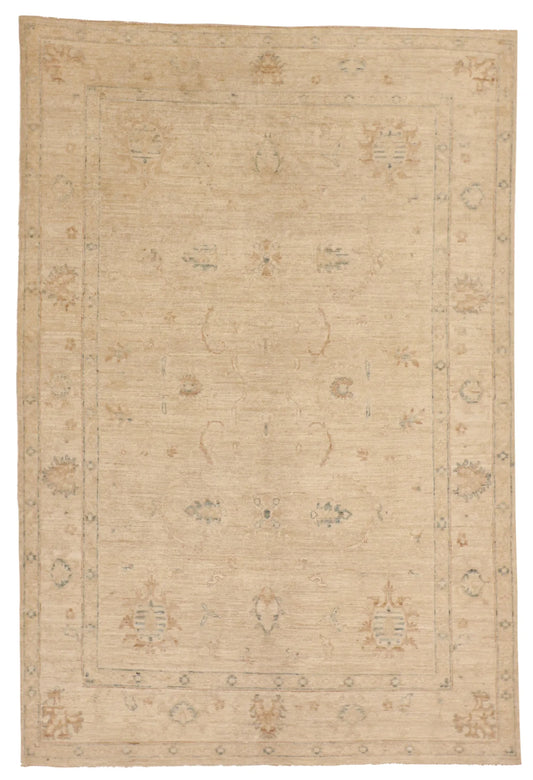 4.11 x 7 - Zeigler Wool Traditional Rectangle - Finest Hand-Knotted Quality Wool — 59496