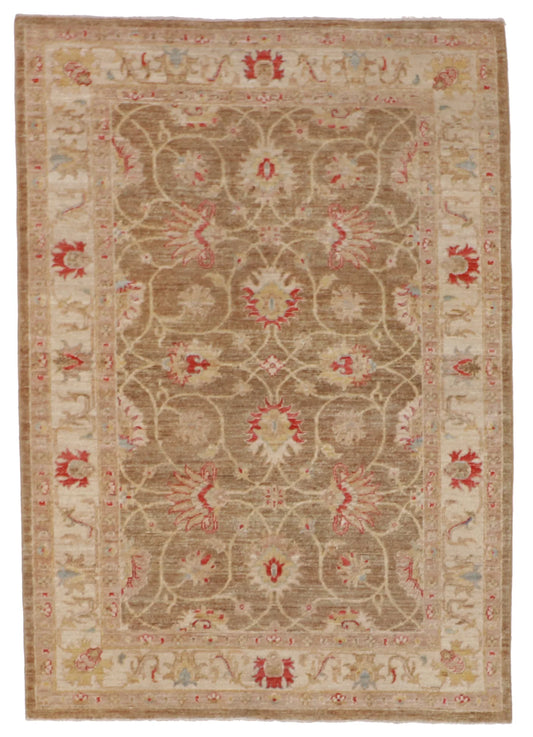 4 x 5.10 - Mahal Fine/Wool All Over Rectangle - Hand Woven Rug — 59500