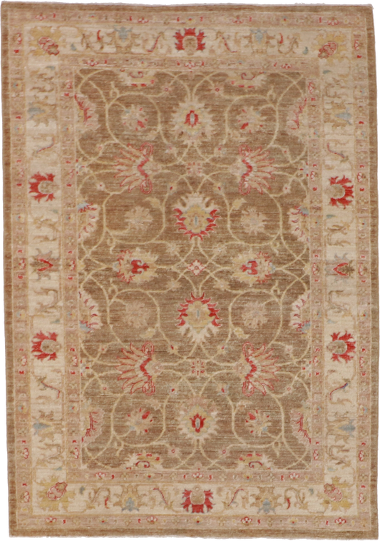 W 4 L 5.10 Mahal 100% Wool Hand-Woven All-Over Design - 59500