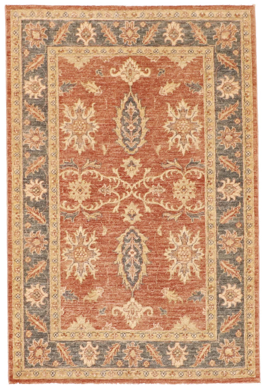 3.4 x 5 - Kerman Wool All Over Rectangle - Finest Hand-Knotted Quality Wool — 59503