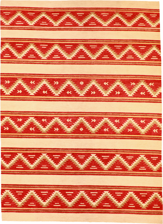 W 10.1 L 13.10 Mountain Modern 100% Wool Hand-Woven Western Design - 59520