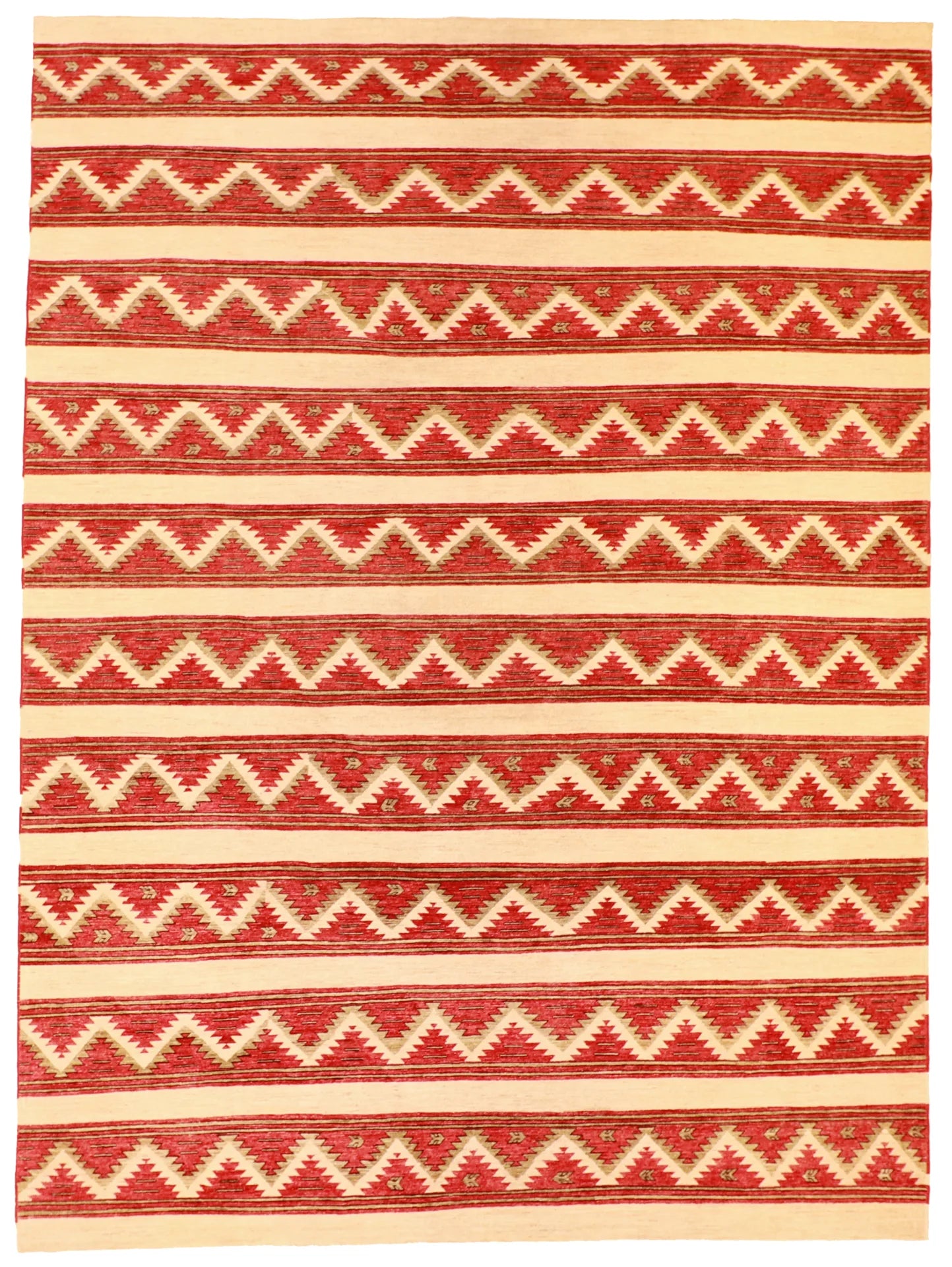 10.1 x 13.8 - Mountain Modern Wool Western Rectangle - Finest Hand-Knotted Quality Wool — 59600