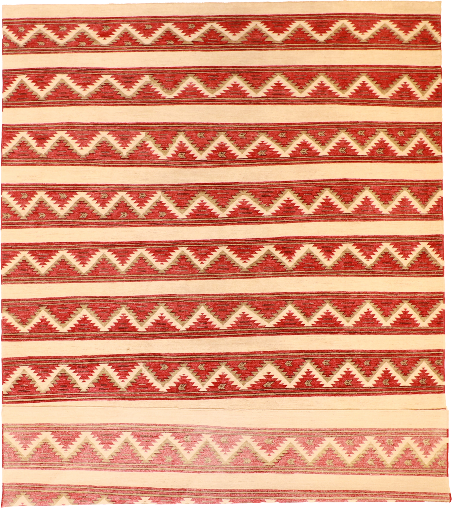 W 10.1 L 13.8 Mountain Modern 100% Wool Hand-Woven Navajo Design - 59600