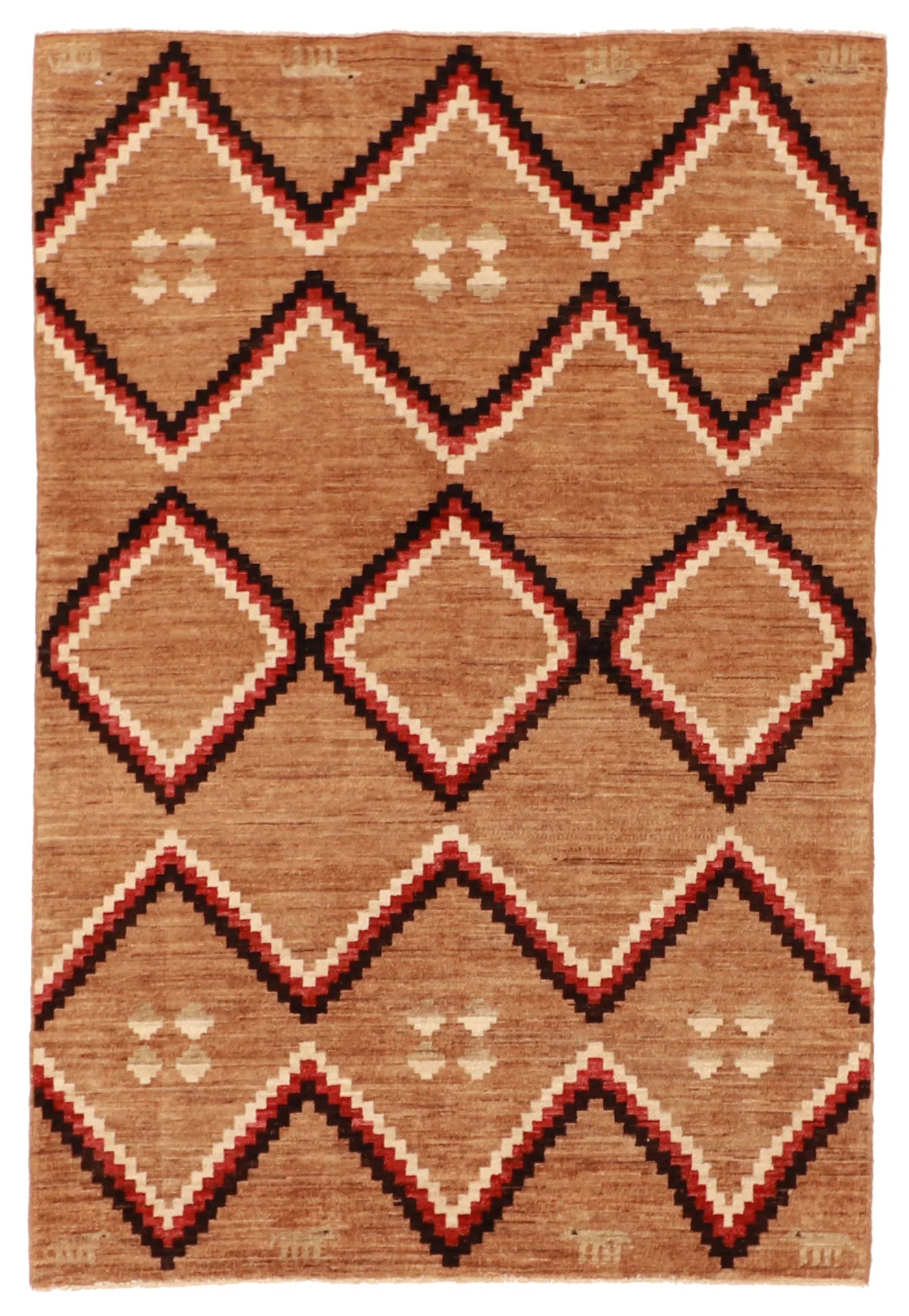 4 x 5.11 - Mountain Modern Wool Western Rectangle - Finest Hand-Knotted Quality Wool — 59618