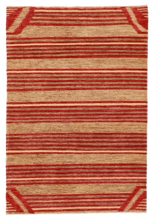 4 x 6 - Mountain Modern Wool Western Rectangle - Finest Hand-Knotted Quality Wool — 59619