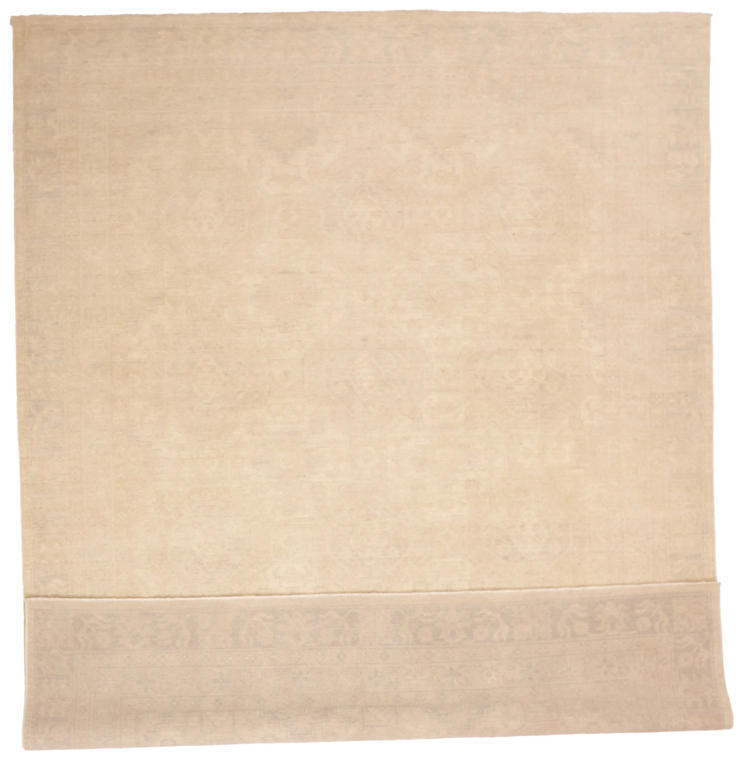 W 8 - L 10.2 - Oushak Wool Transitional Rectangle - Finest Hand-Knotted Quality Wool - 59655