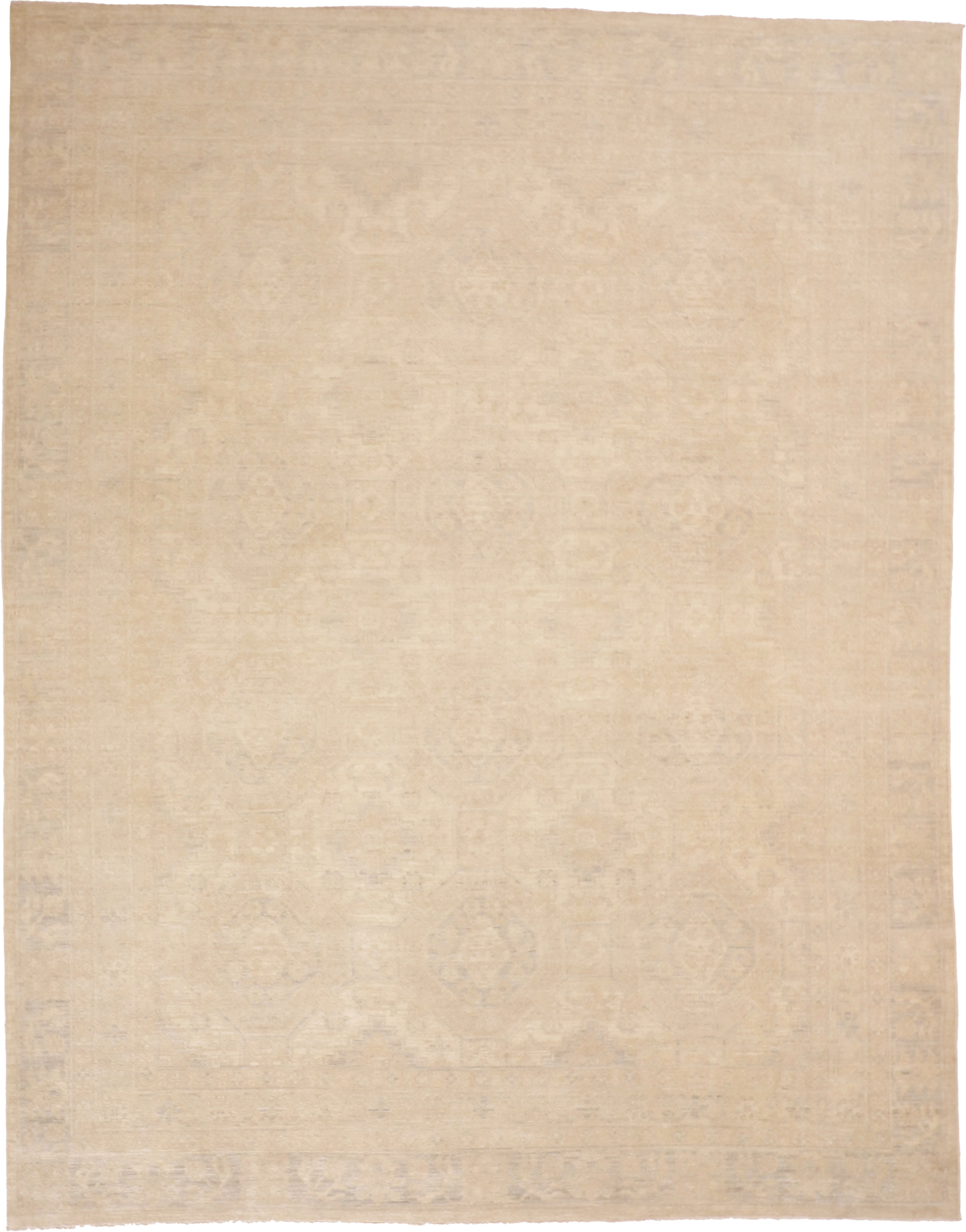 W 8 - L 10.2 - Oushak Wool Transitional Rectangle - Finest Hand-Knotted Quality Wool - 59655