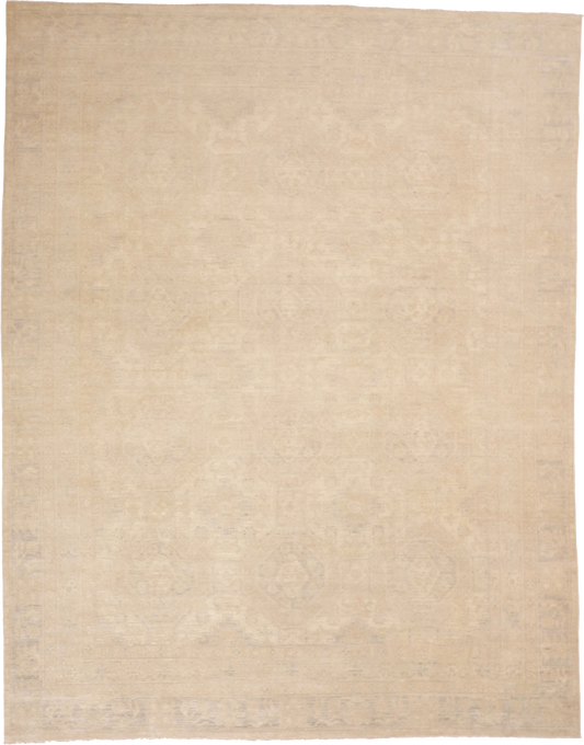 W 8 - L 10.2 - Oushak Wool Transitional Rectangle - Finest Hand-Knotted Quality Wool - 59655