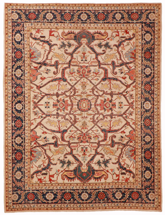 W 8.10 - L 11.8 - Bakshaish Wool All Over Rectangle - Hand Woven Rug - 59664