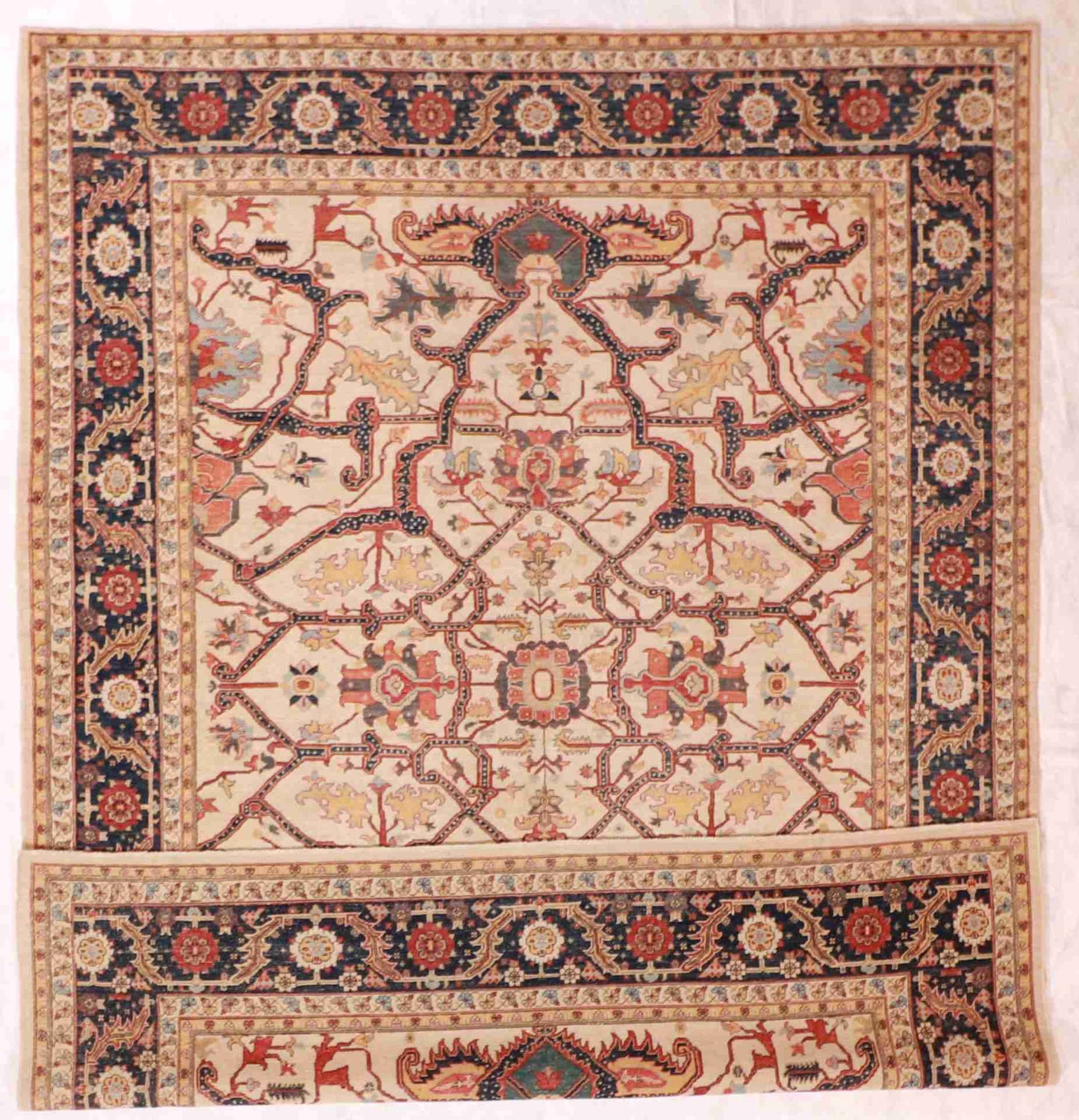 W 8.10 - L 11.8 - Bakshaish Wool All Over Rectangle - Hand Woven Rug - 59664