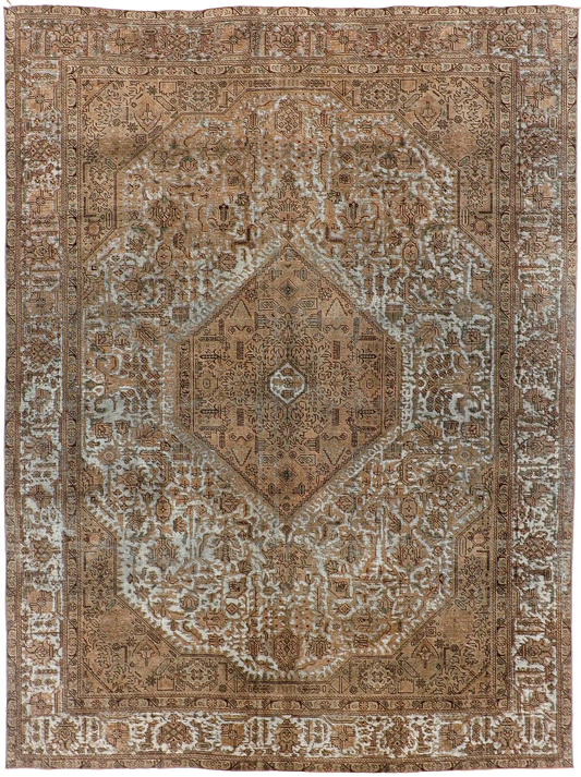 W 8.6 - L 11.3 - Transitonal Wool Seneh Rectangle - Hand Woven Rug - 59684