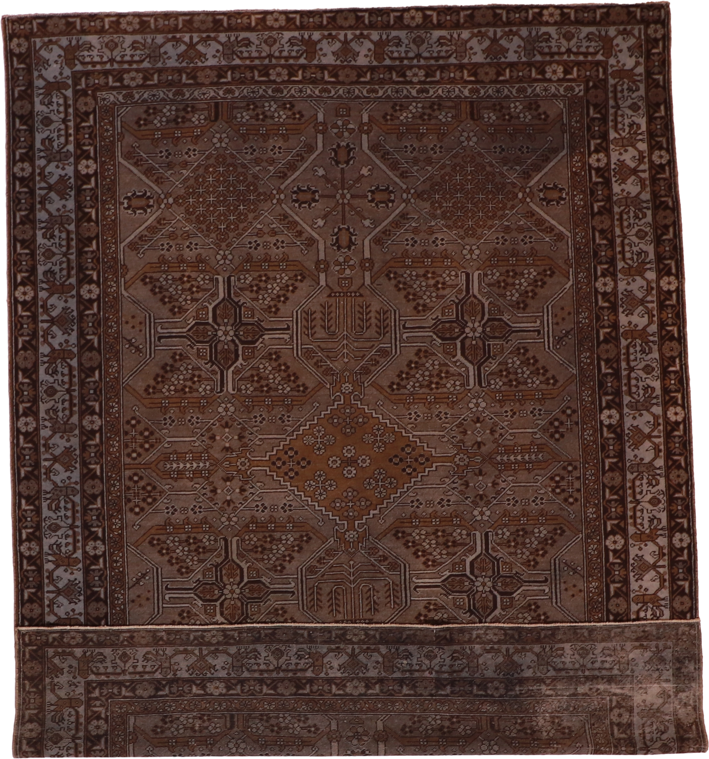 W 8.3 X L 10.8 Vintage 100% Wool Handmade - 59687