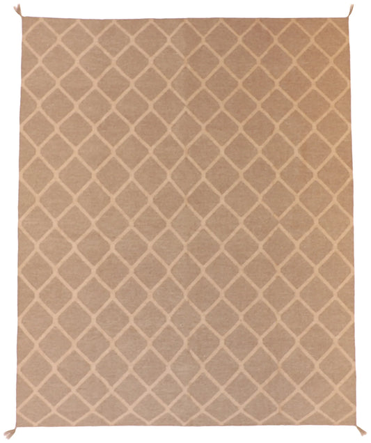 W 8 - L 9.9 - Navajo Fine/Wool Geometric Rectangle - Finest Hand-Made Quality Wool - 59732