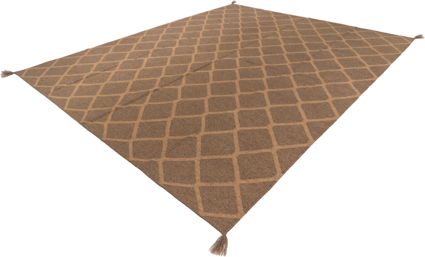 W 8 L 9.9 Navajo 100% Wool Hand-Woven Geometric Design - 59732