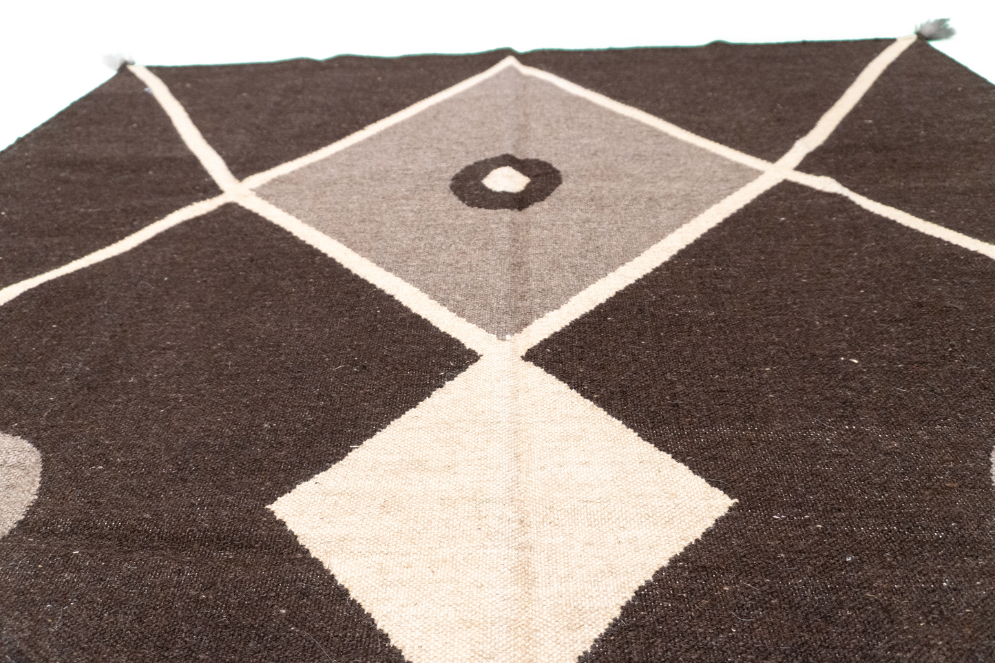 W 5.1 - L 6.10 - Navajo Fine/Wool Geometric Rectangle - Finest Hand-Made Quality Wool - 59736