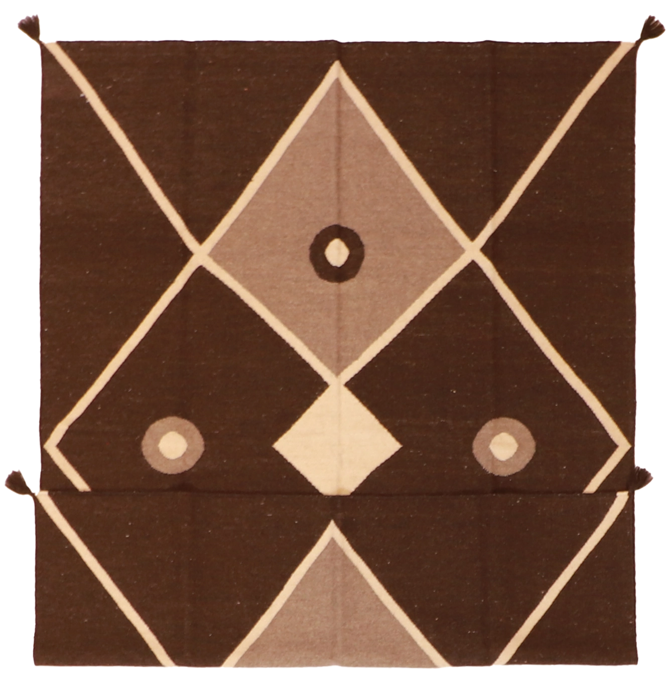 W 5.1 - L 6.10 - Navajo Fine/Wool Geometric Rectangle - Finest Hand-Made Quality Wool - 59736