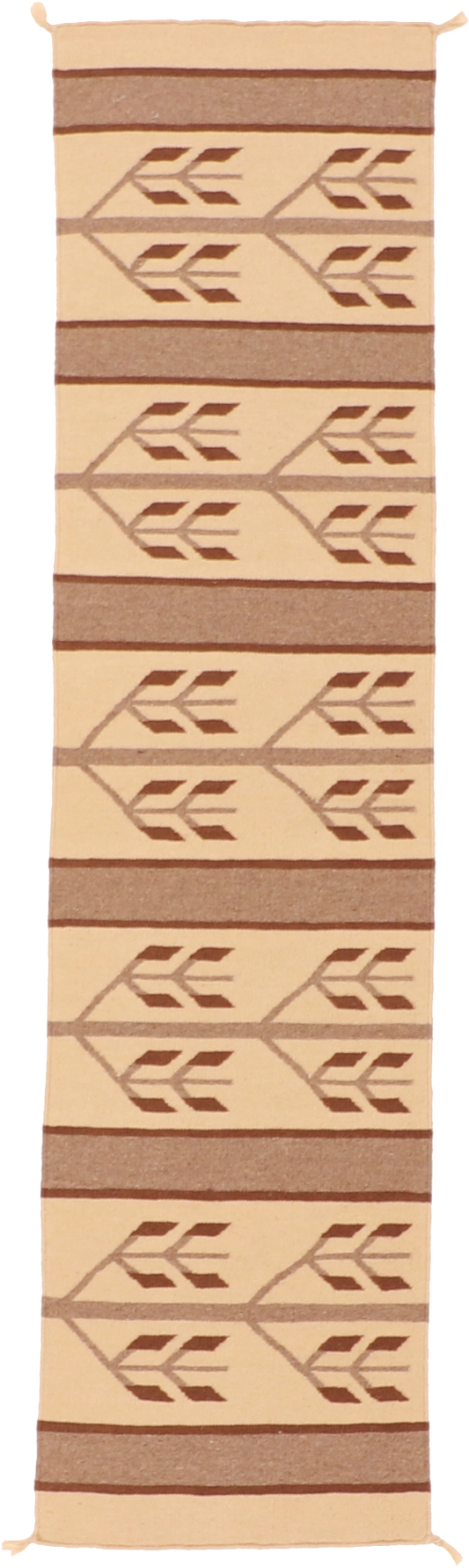 W 2 L 7.10 Kilim Runner 100% Wool Hand-Woven Navajo Design - 59757