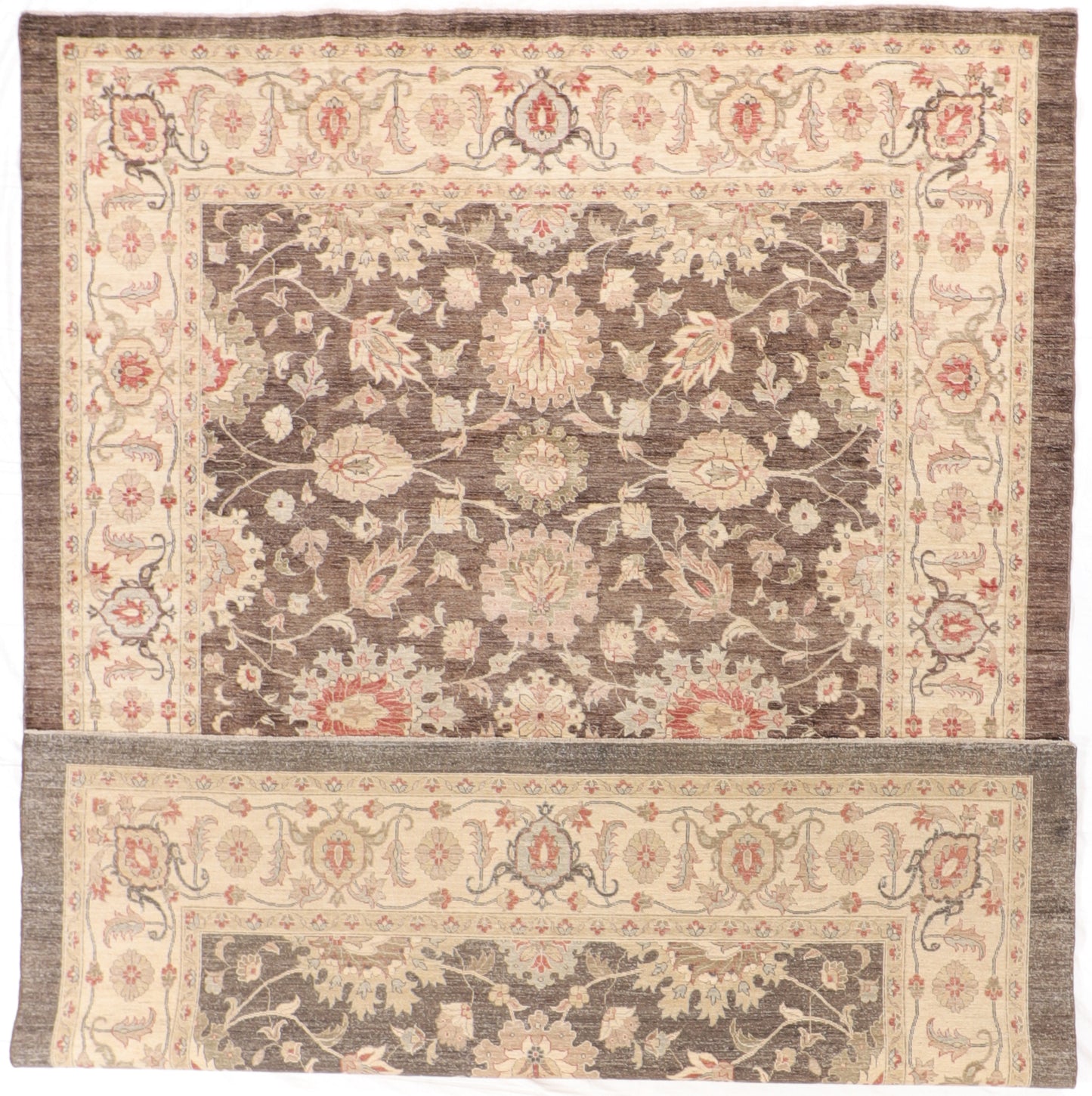 W 8.1 L 11.1 Sultan Abad 100% Wool Hand-Woven All-Over Design - 59849