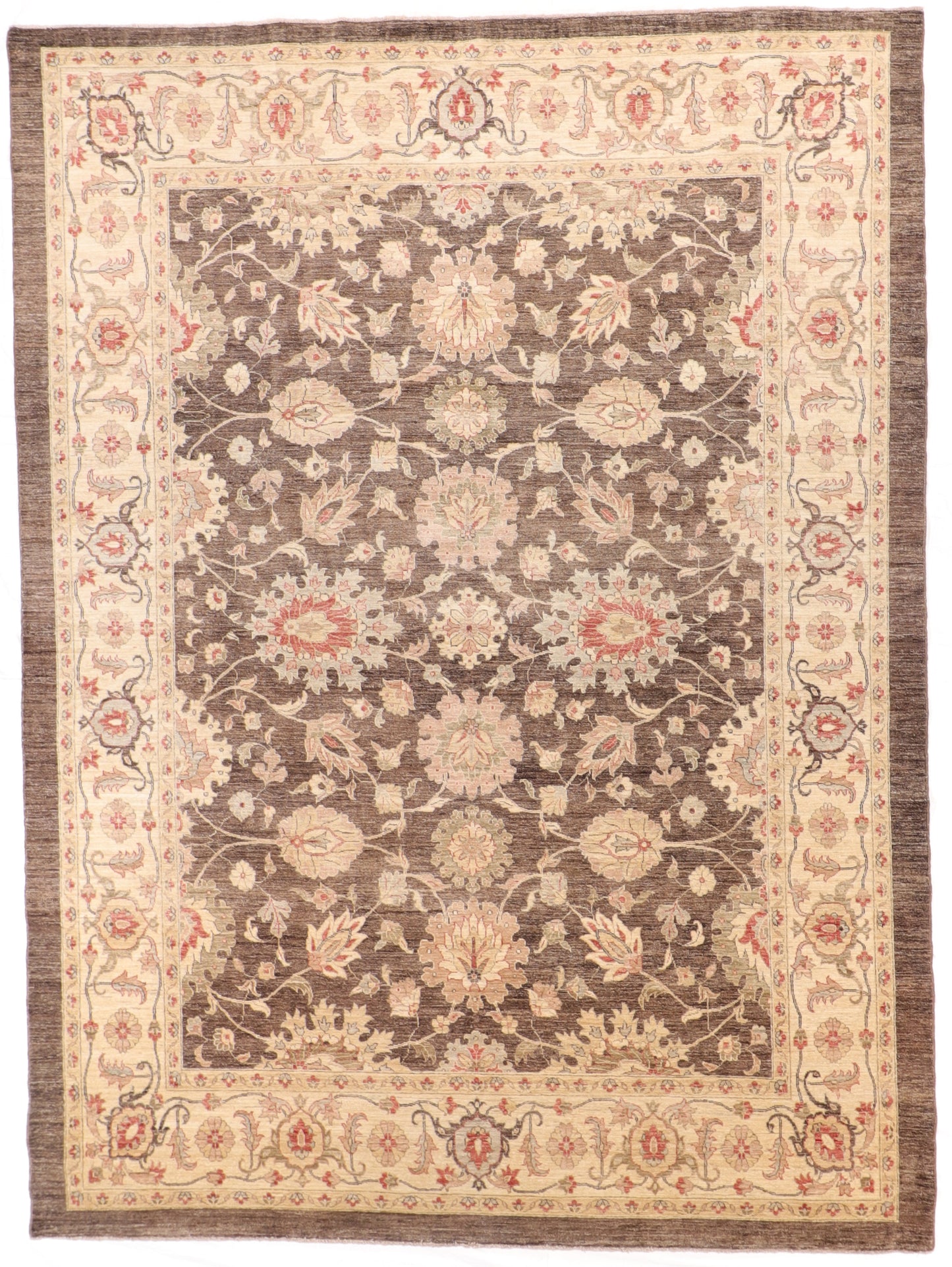 W 8.1 L 11.1 Sultan Abad 100% Wool Hand-Woven All-Over Design - 59849