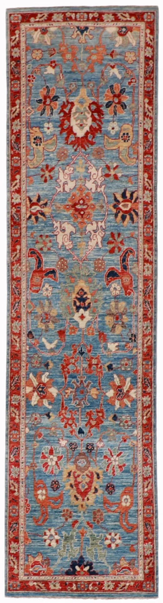 2.7 x 9.9 - Oushak Fine/Wool All Over Rectangle - Finest Hand-Knotted Quality Wool — 59874