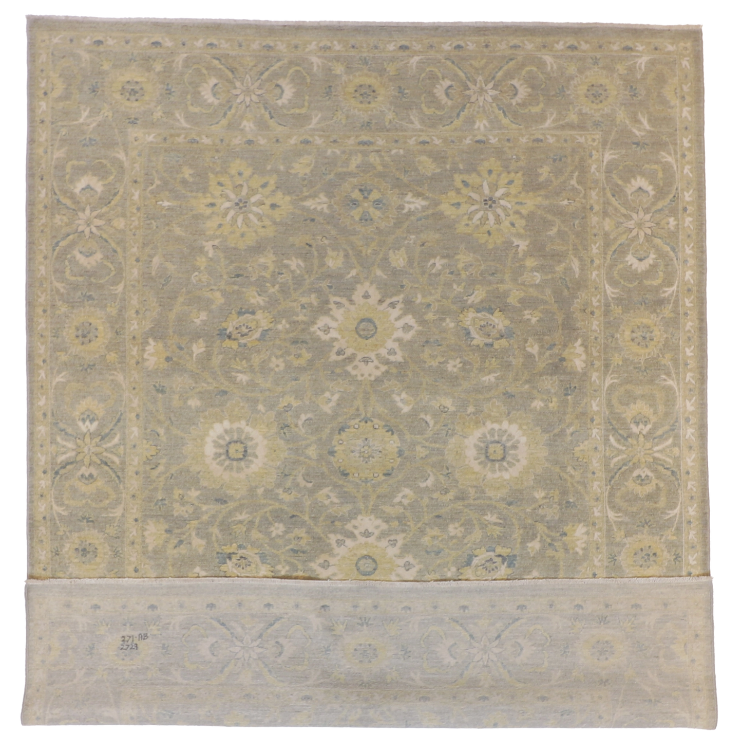 W 8 L 10 Sultan Abad 100% Wool Hand-Woven All-Over Design - 59897